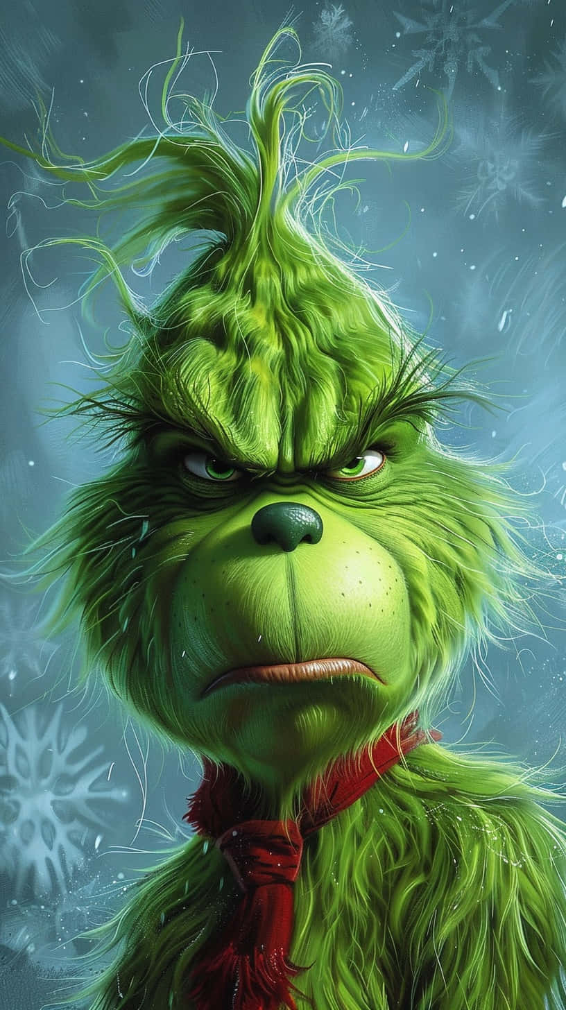 Grumpy Grinch Portrait Wallpaper