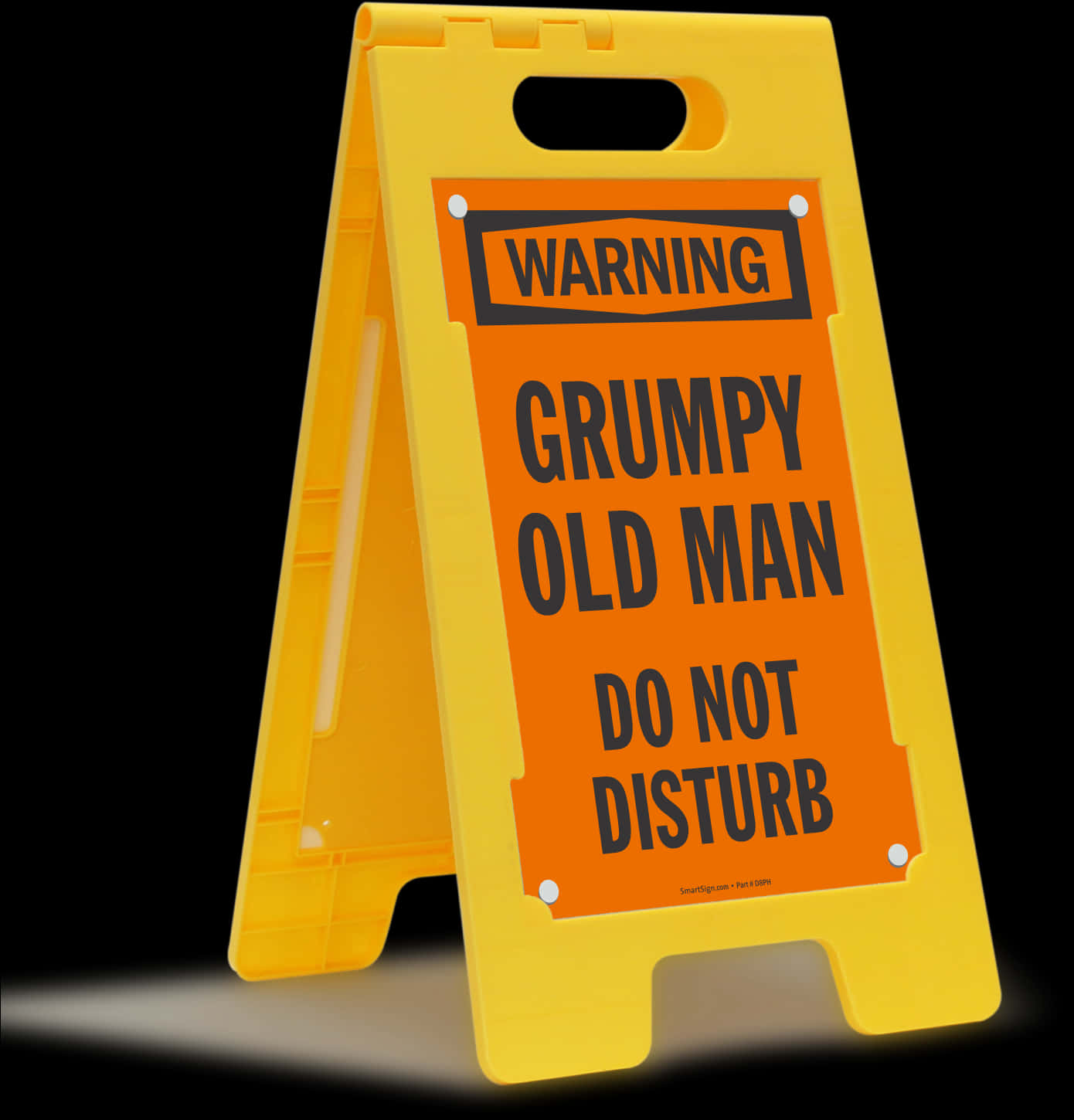 Grumpy Old Man Warning Sign PNG