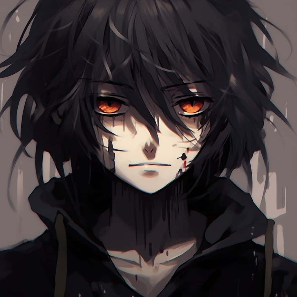 Download Grunge Aesthetic Anime Boy Orange Eyes Wallpaper | Wallpapers.com