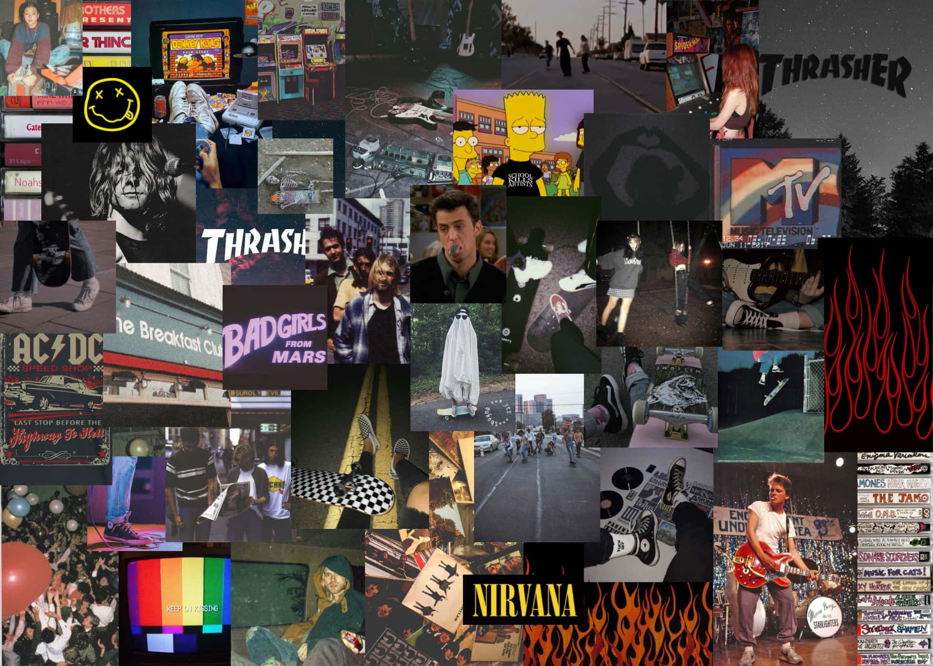 Collagede Estética Grunge Para Mac Fondo de pantalla
