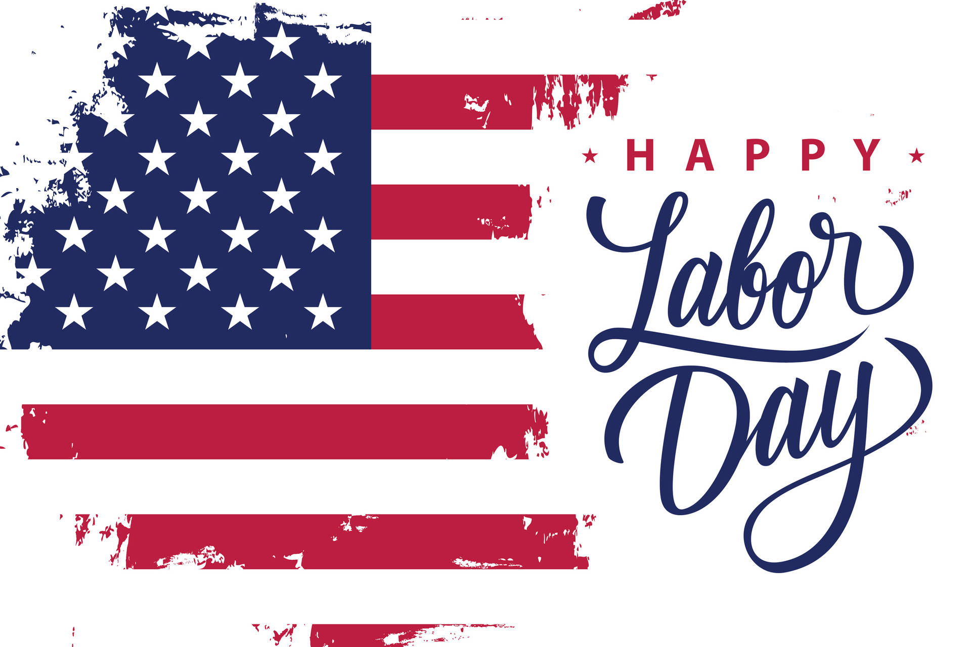 Grunge American Flag Labor Day Cover Wallpaper