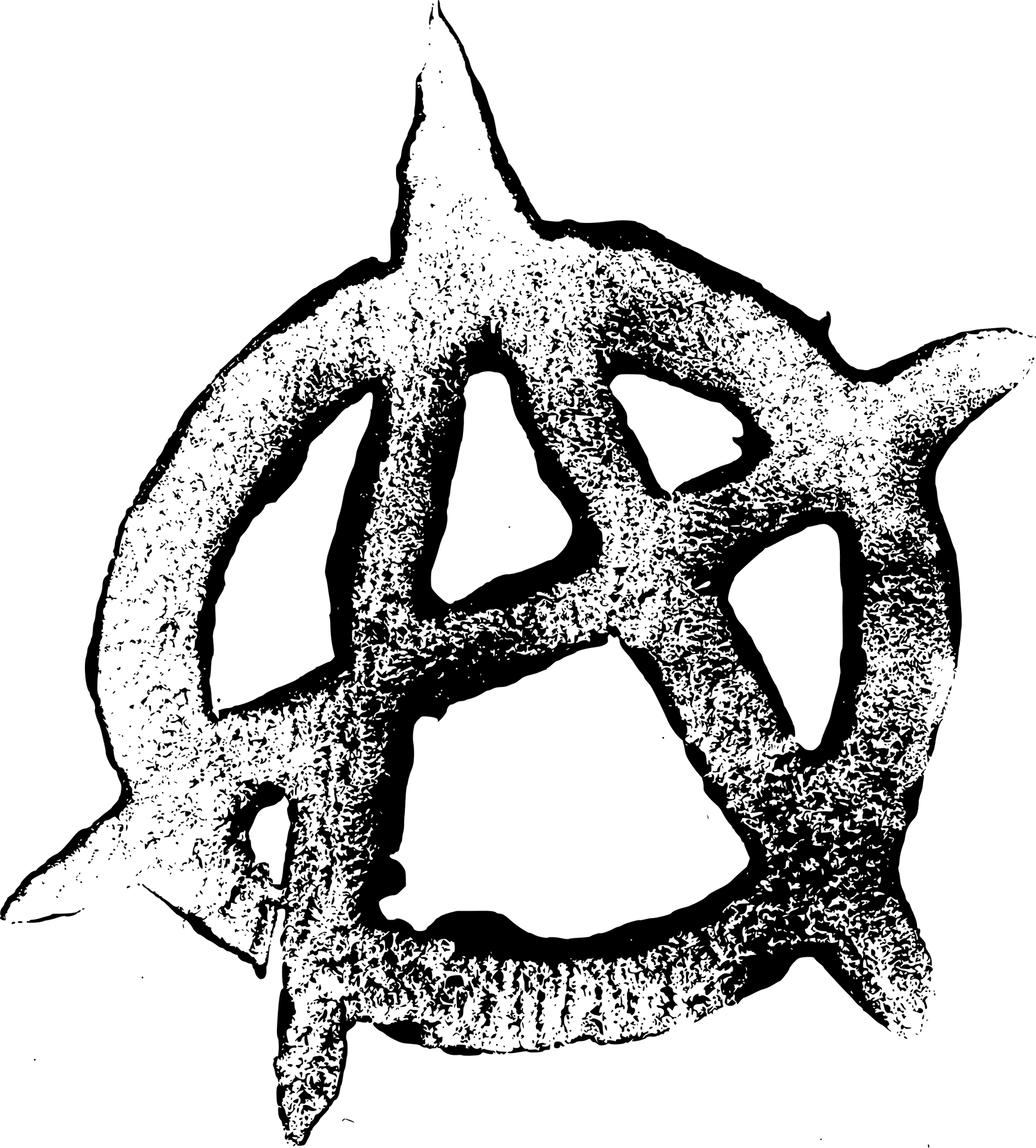 Grunge Anarchy Symbol.png PNG