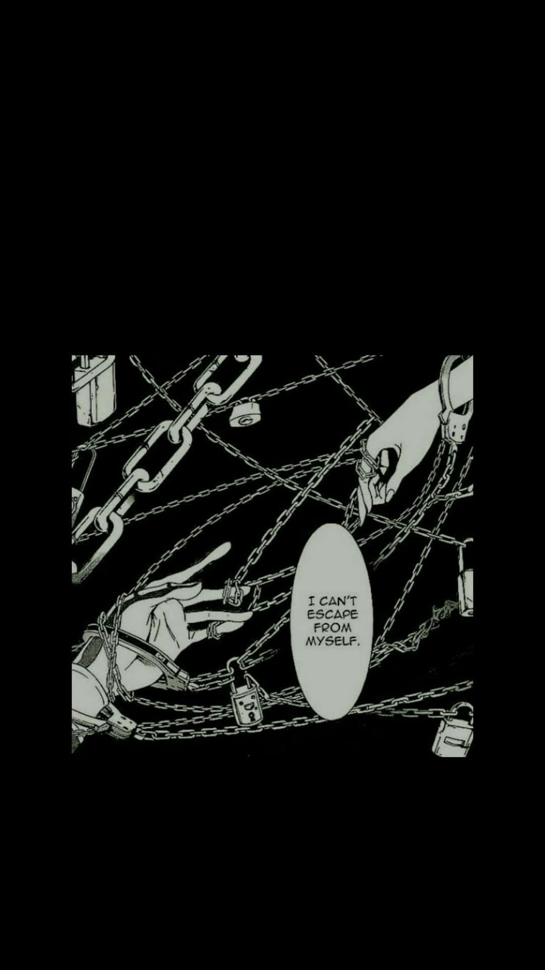 Grunge Anime Manga Panel Chains Wallpaper