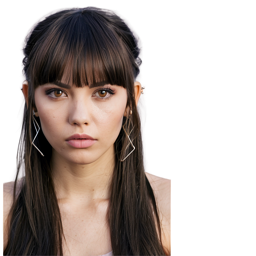 Download Grunge Bangs Hairstyle Png Msb39 | Wallpapers.com