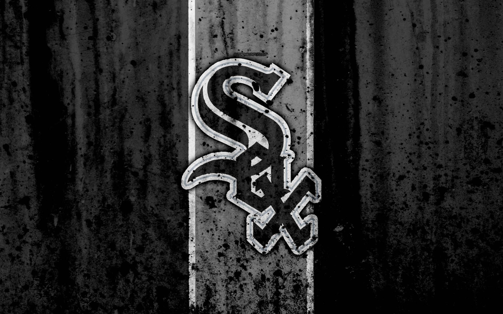 Grunge Black Chicago White Sox Poster Wallpaper