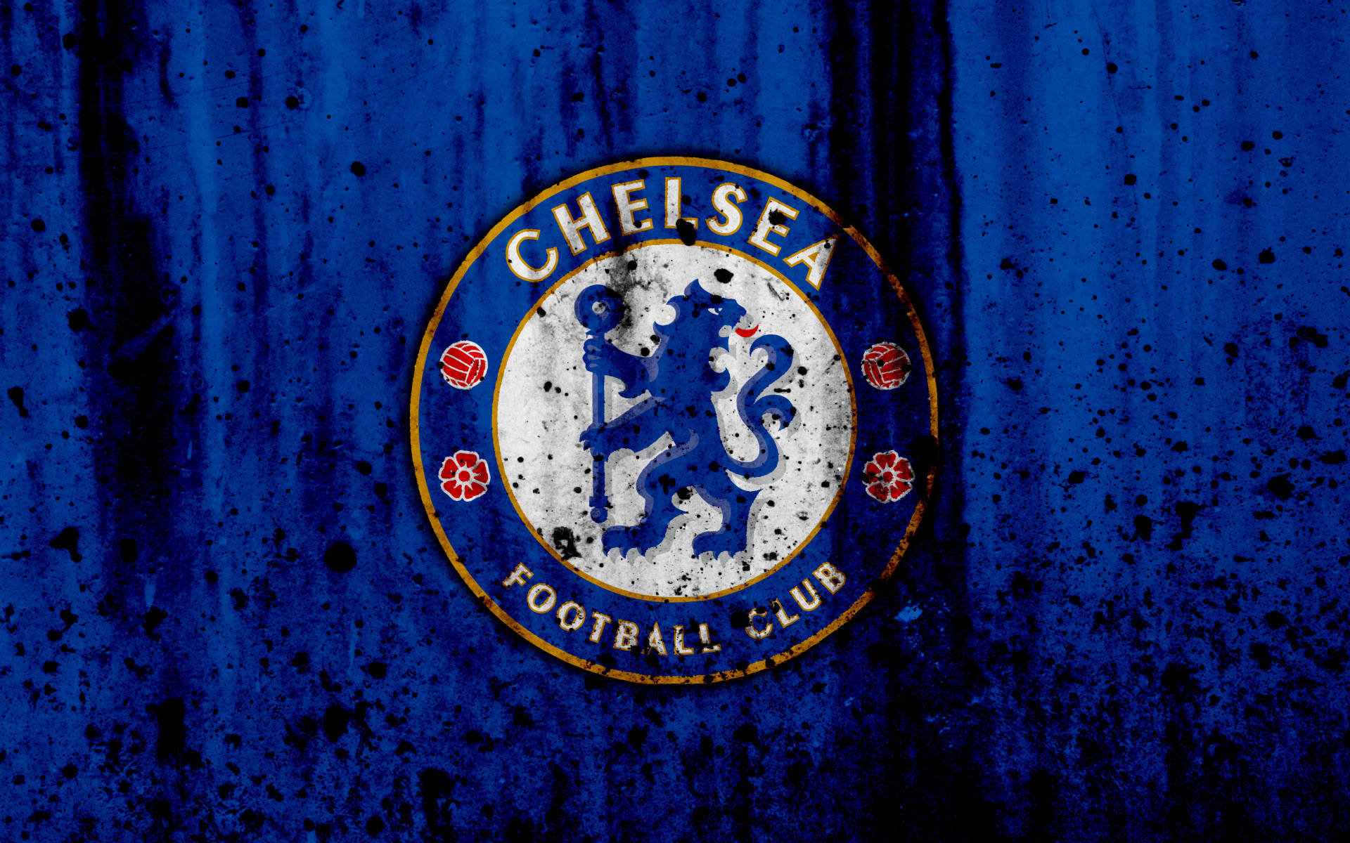 Grunge Blue Chelsea Emblem Wallpaper