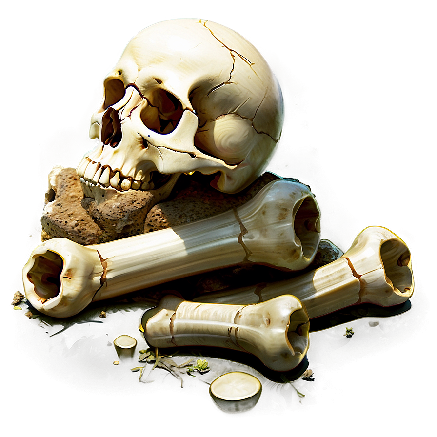 Grunge Bone Pile Illustration Png Pvf67 PNG