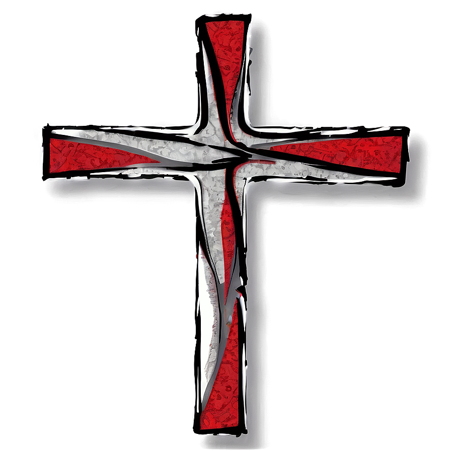 Grunge Cross Outline Png Ece PNG