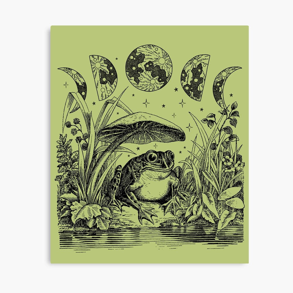 Grungeemo-ästhetik-froschkunst. Wallpaper