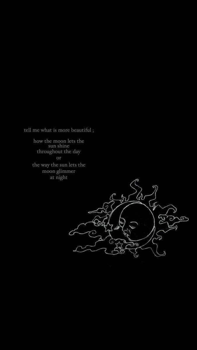 Grunge Emo Aesthetic Moon Sun Wallpaper