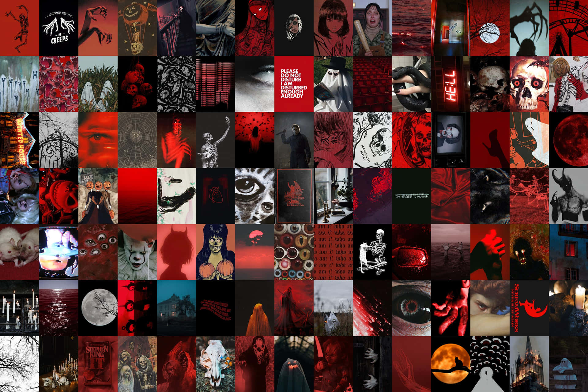 Grunge Halloween Collage Wallpaper