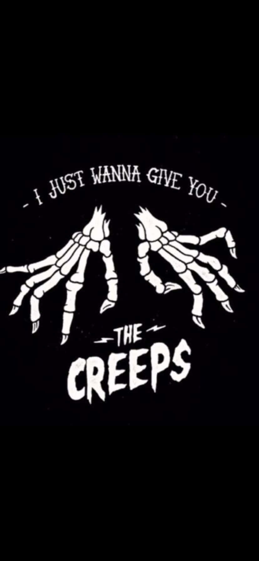 Grunge Halloween Creeps Skeleton Hands Wallpaper