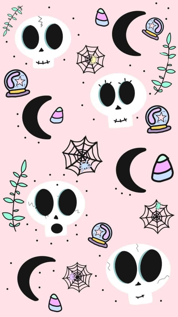 Grunge Halloween Pattern Wallpaper