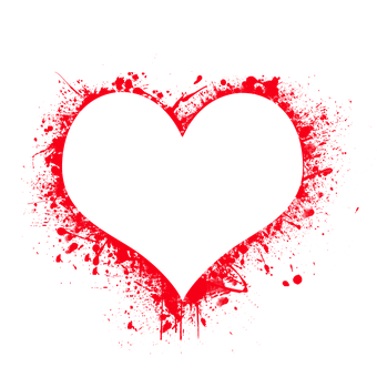 Grunge Heart Artwork PNG