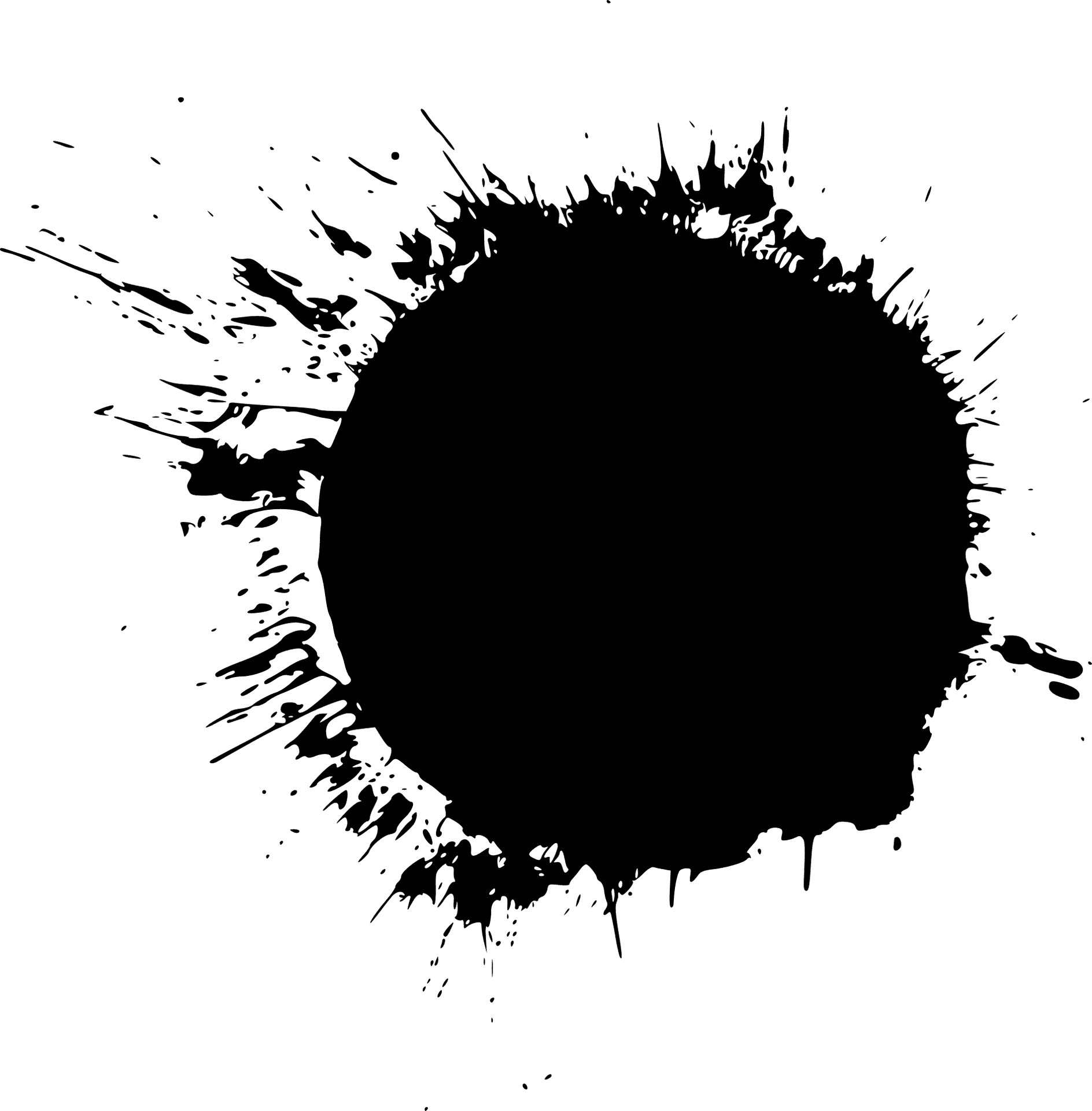 Grunge Ink Splash Graphic PNG