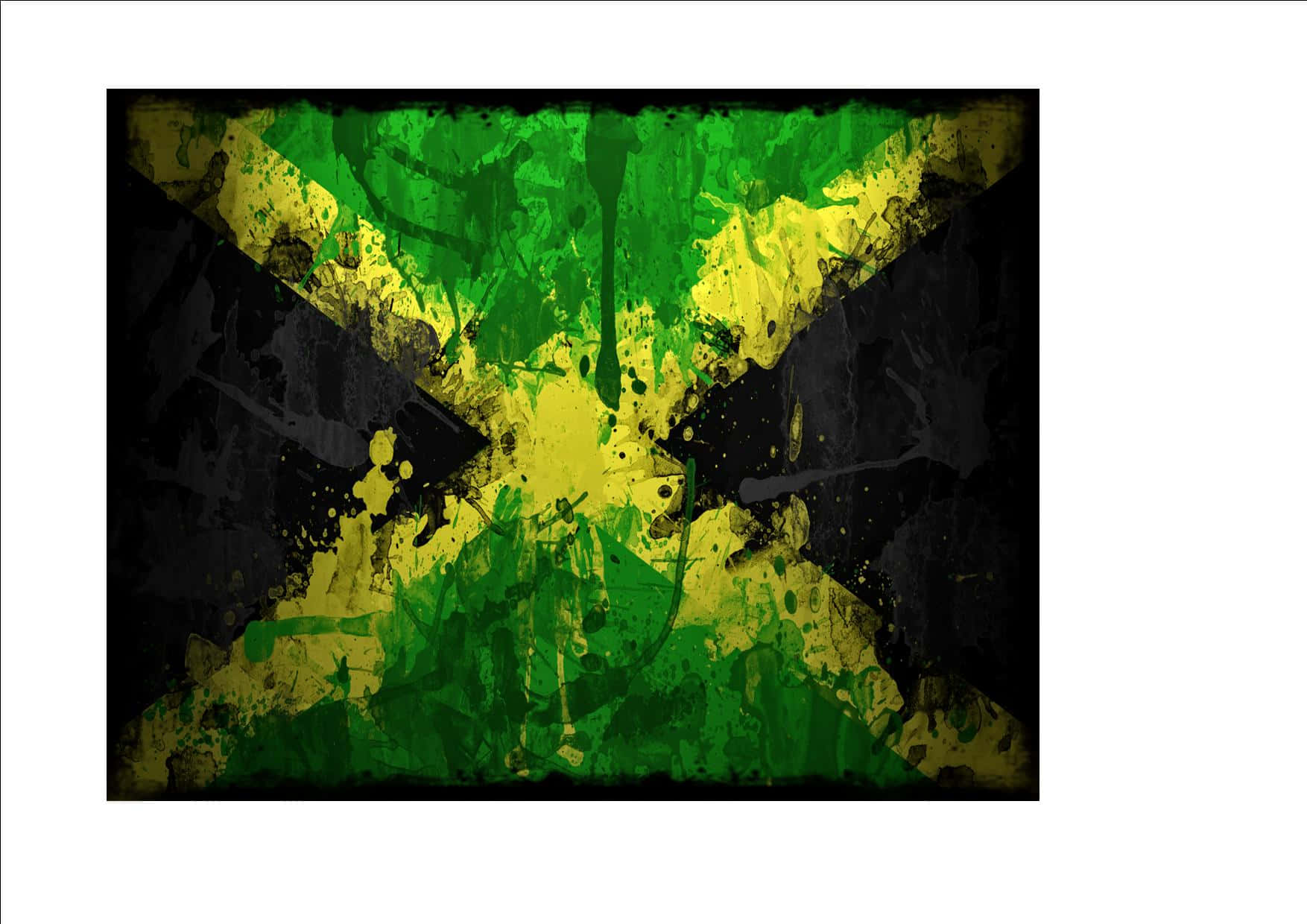 Grunge_ Jamaica_ Flag_ Artwork Wallpaper
