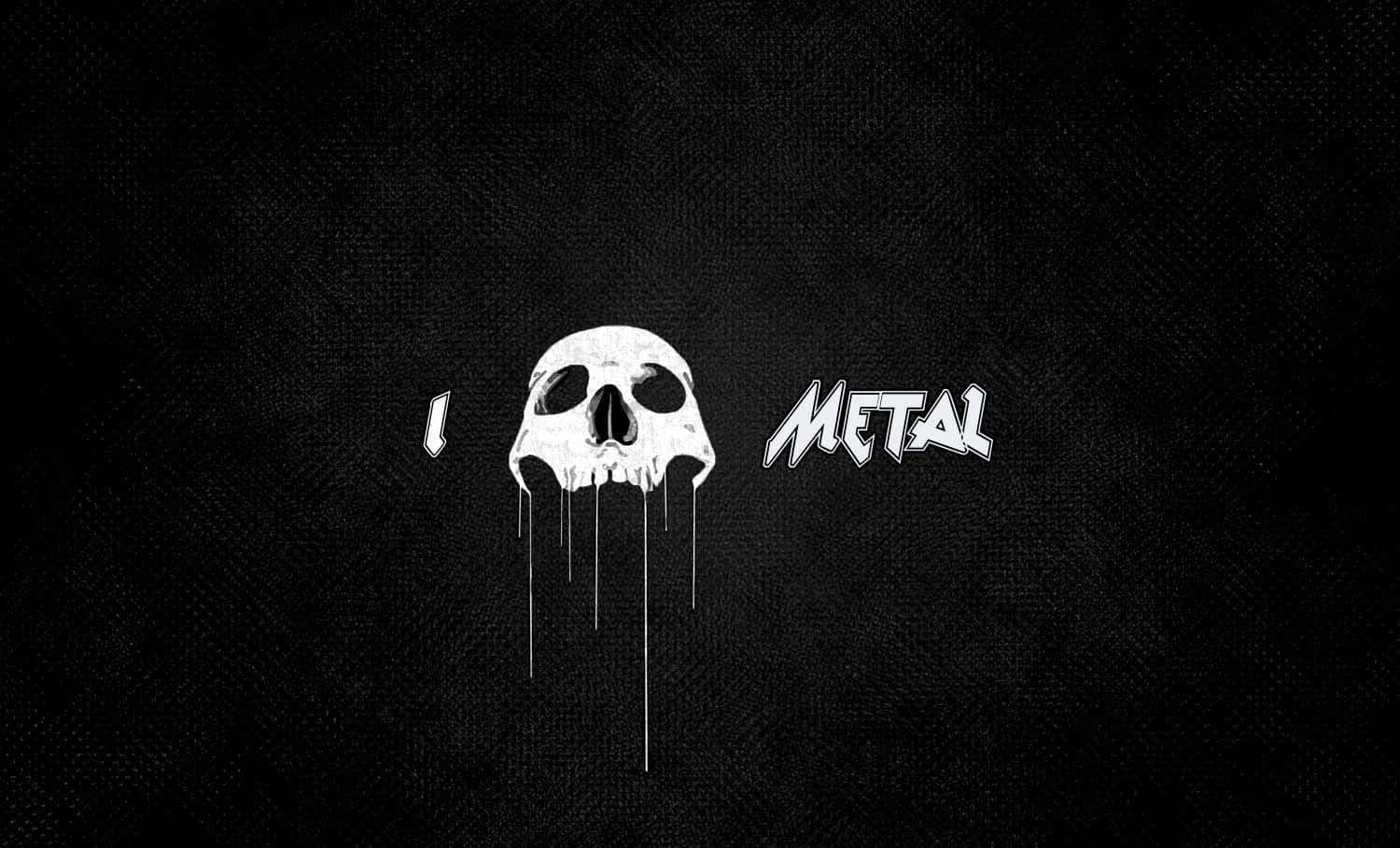 Grunge_ Metal_ Skull_ Background Wallpaper