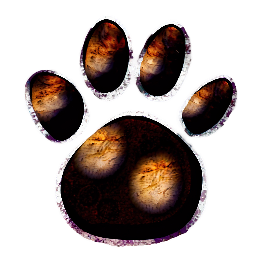 Grunge Paw Print Png Pny PNG