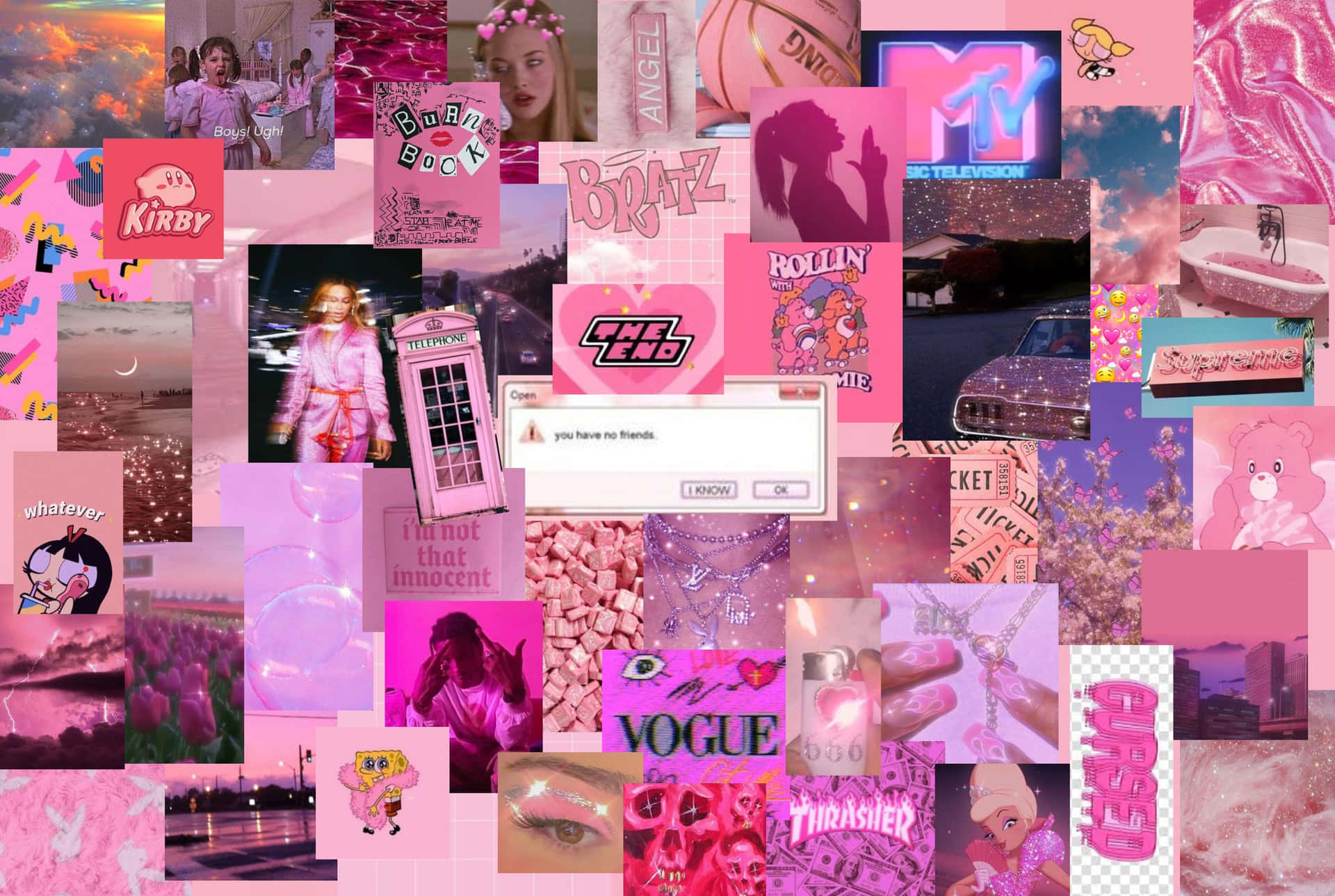 Get an edgy laptop for your everyday activities with a Grunge Pink Aesthetic. Wallpaper
