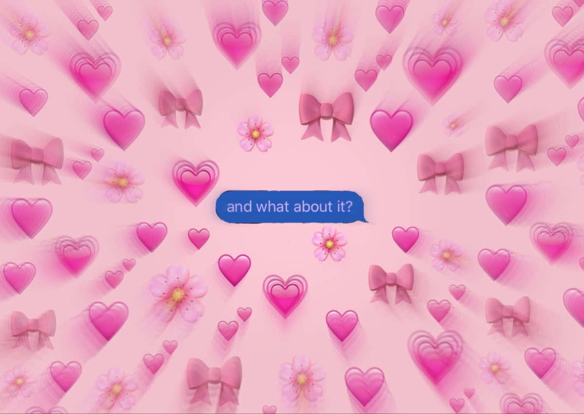 Girly Grunge Pink Aesthetic Laptop med Spørgsmålstegn Wallpaper Wallpaper