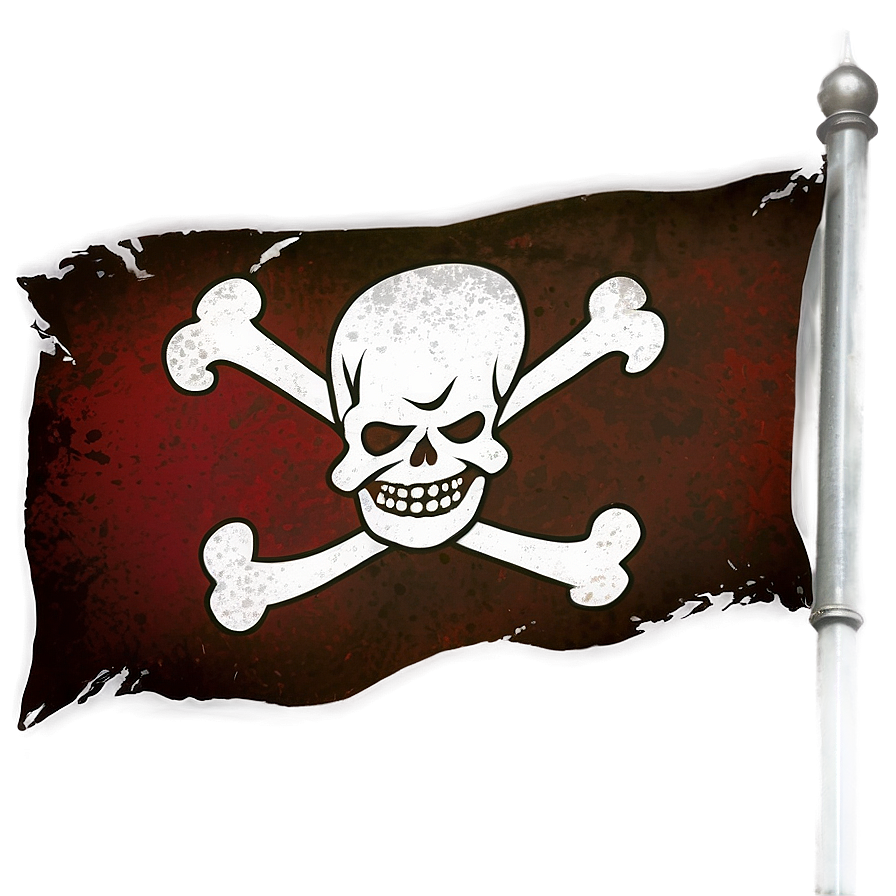 Grunge Pirate Flag Png 06132024 PNG