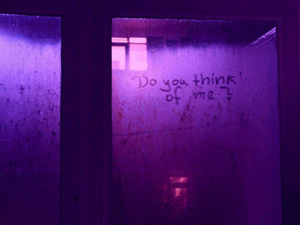 Grunge Purple Aesthetic Do You Think Of Me Wallpaper