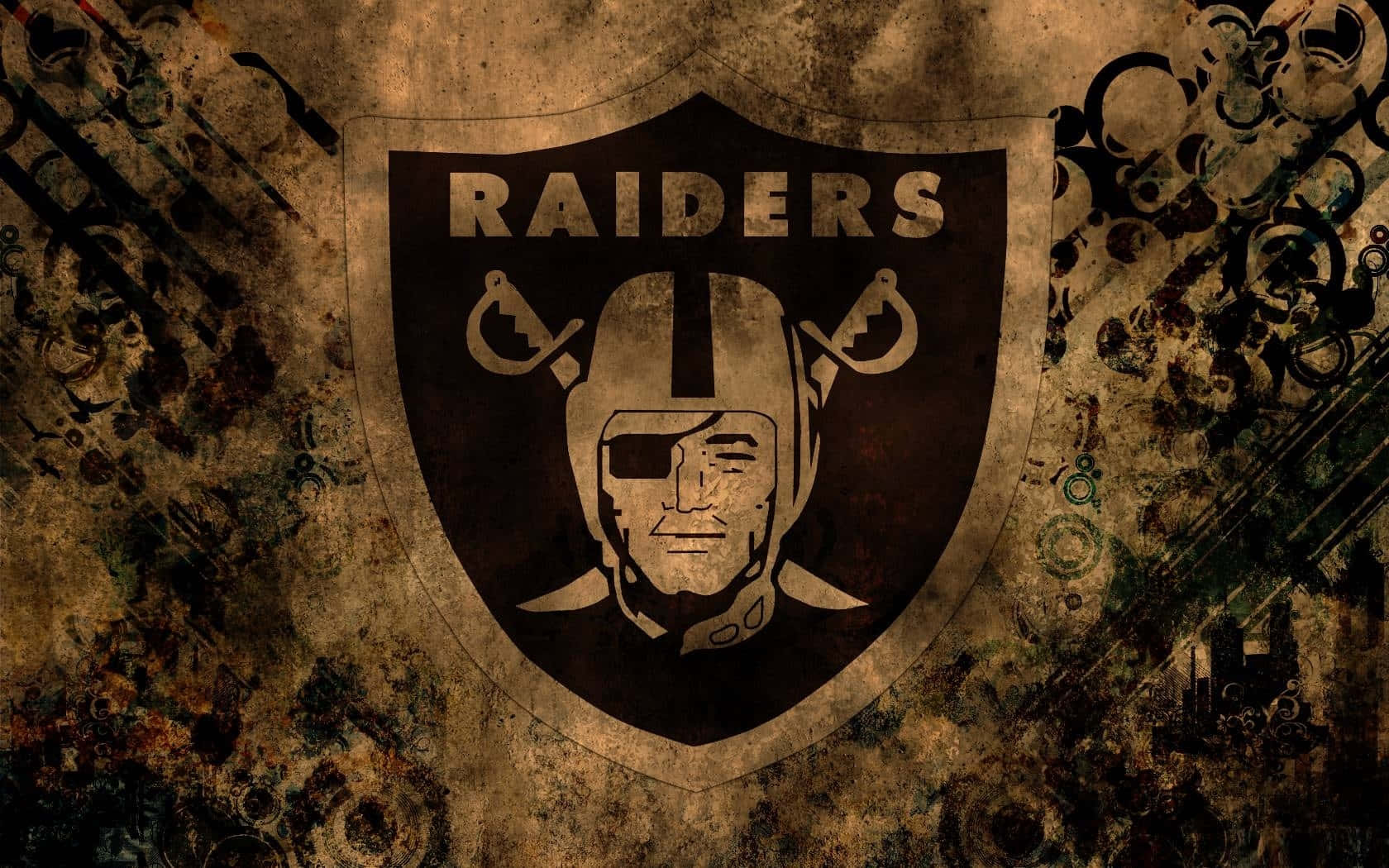 Grunge Raiders Crest Wallpaper
