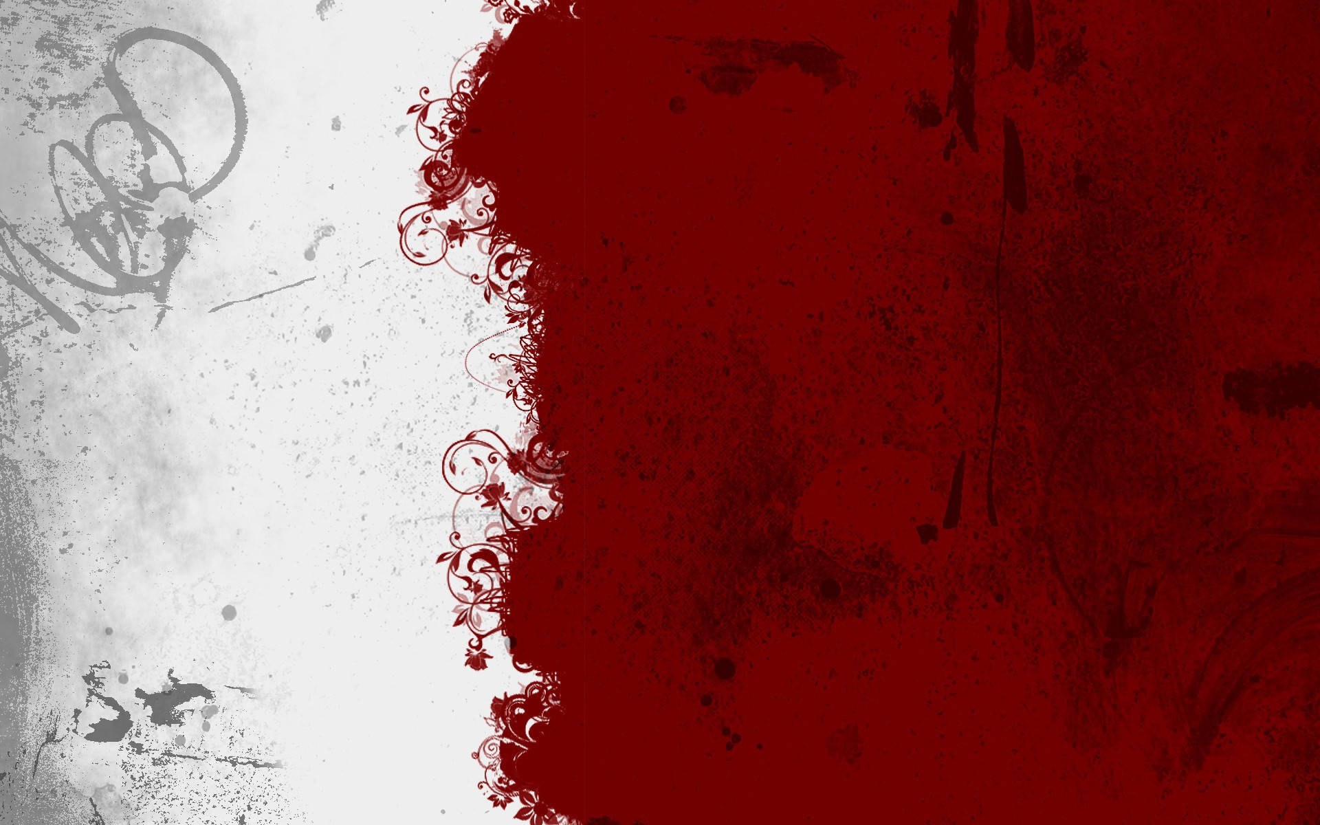 Grunge Rød Og Hvid Wallpaper