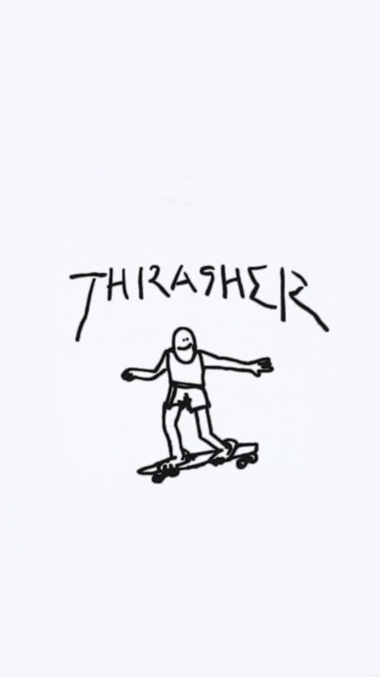 Grunge Skater Sketch Thrasher Wallpaper