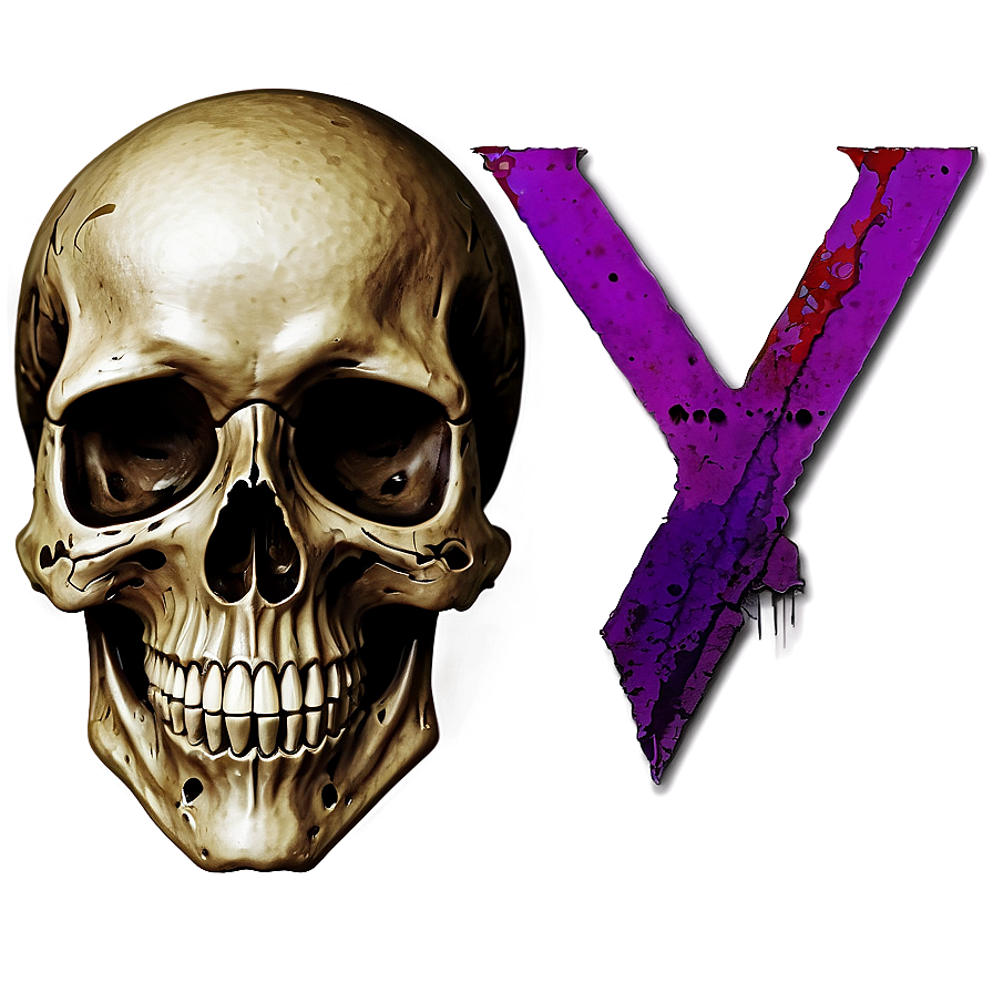 Grunge Skull Logo Png A PNG