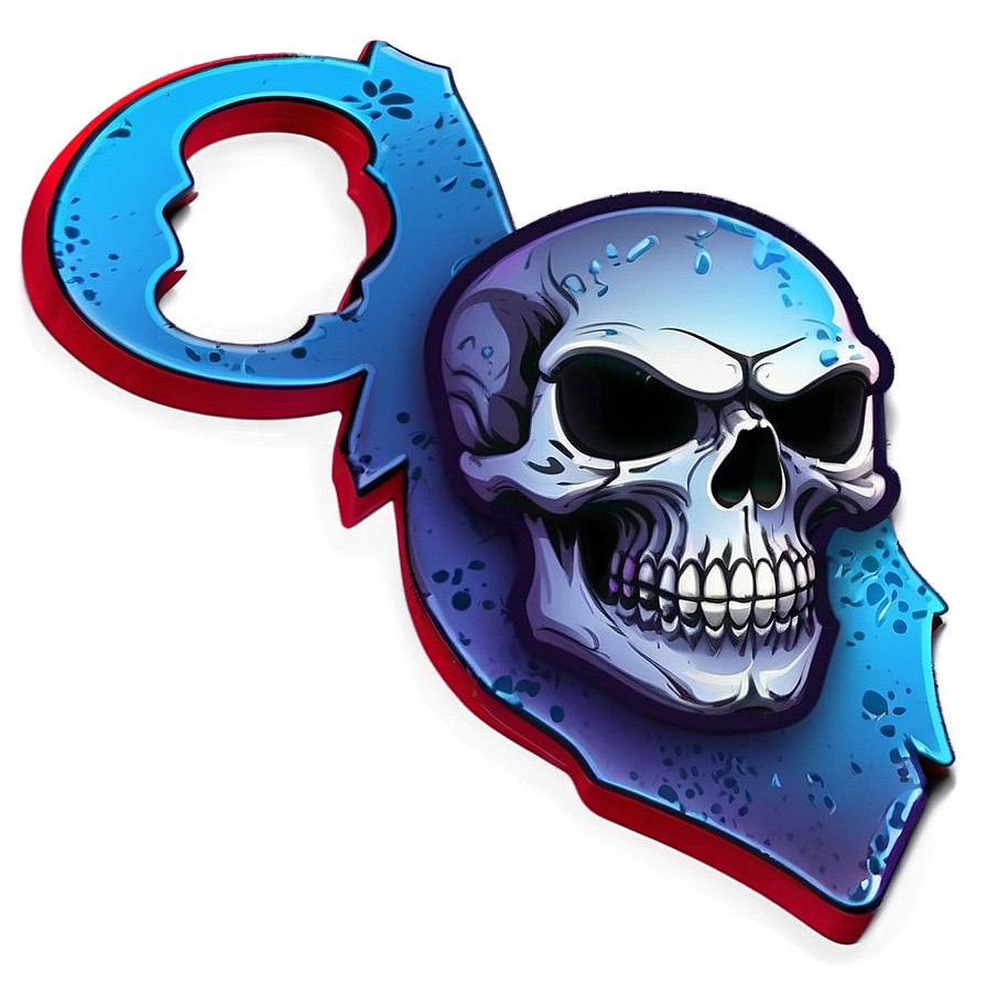 Grunge Skull Logo Png B PNG