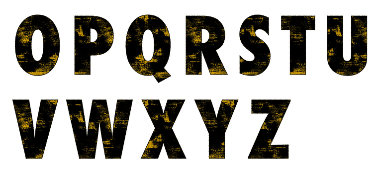 Grunge Style Alphabet Letters PNG