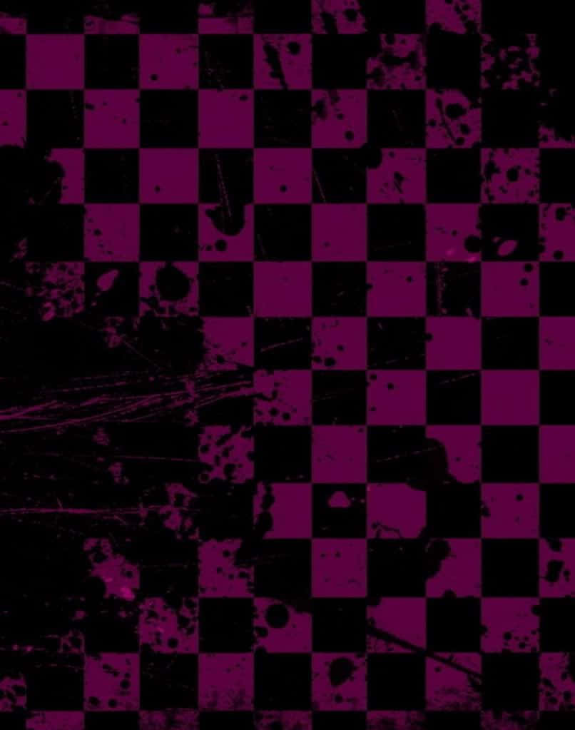 Grunge Style Checkers Board Wallpaper
