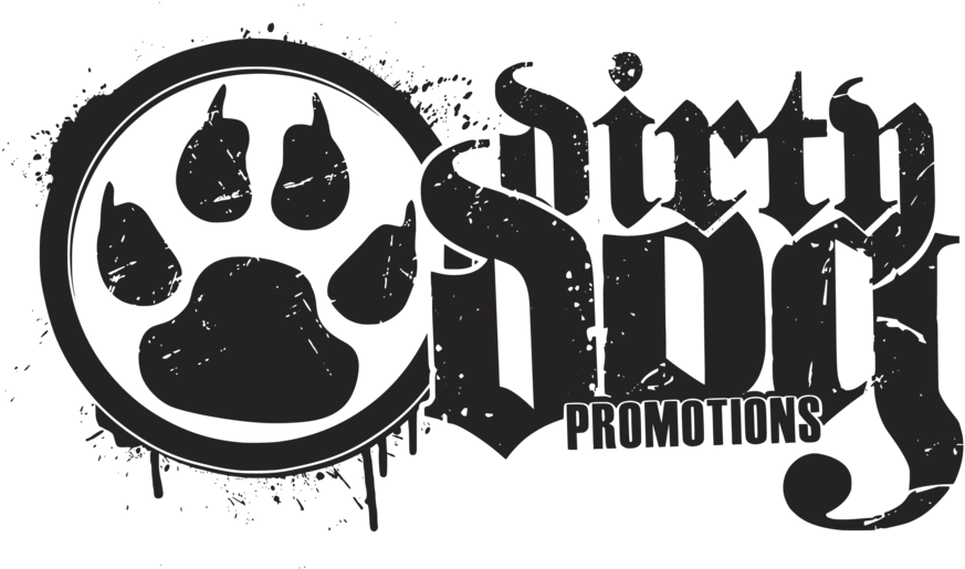 Grunge Style Dirty Dog Promotions Logo PNG