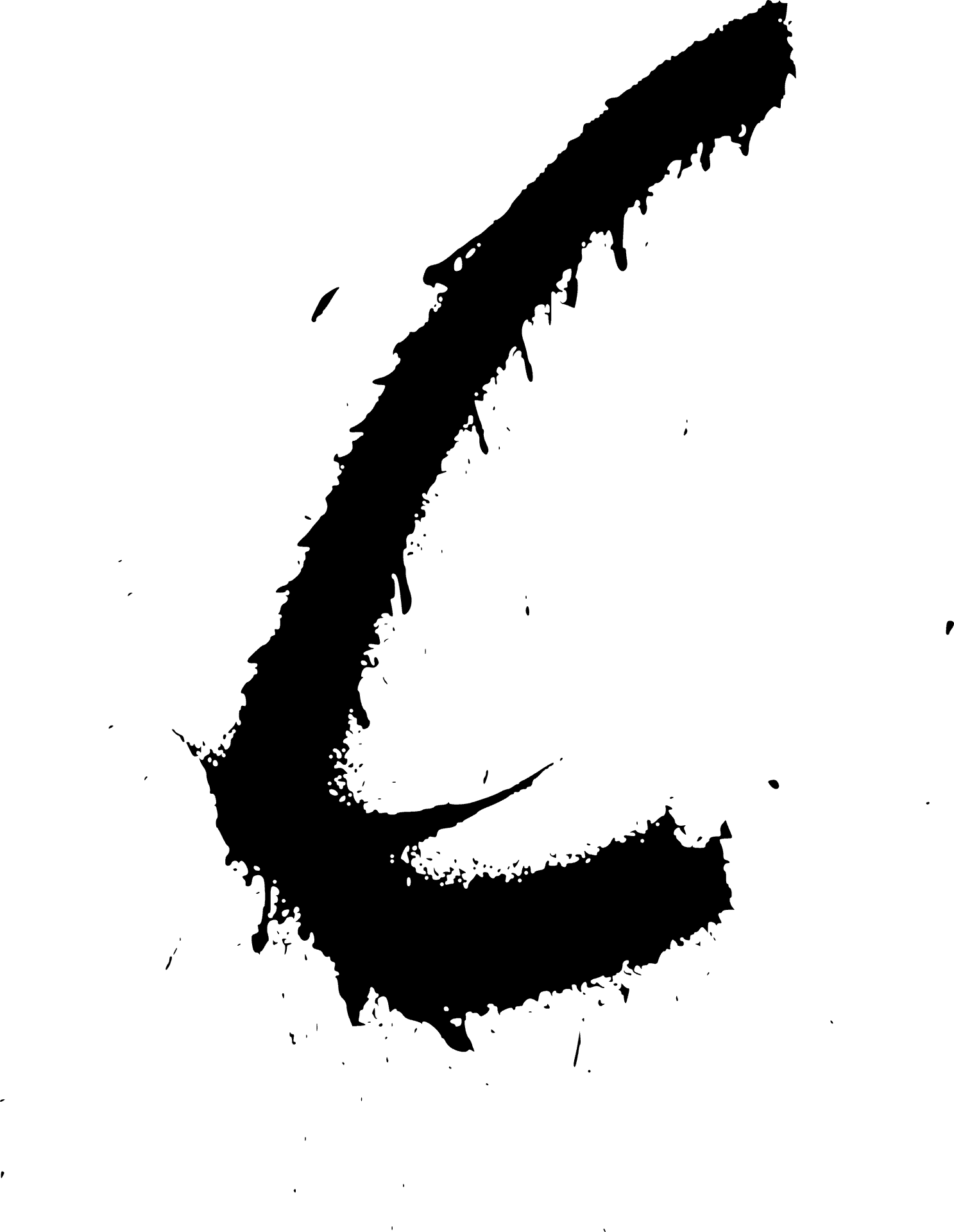 Grunge Style Letter C PNG