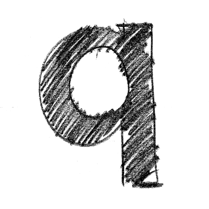 Grunge Style Letter Q PNG