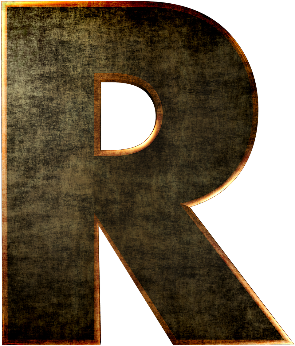 Grunge Style Letter R PNG