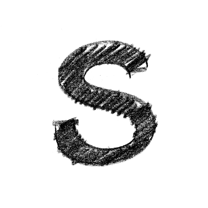 Grunge Style Letter S PNG