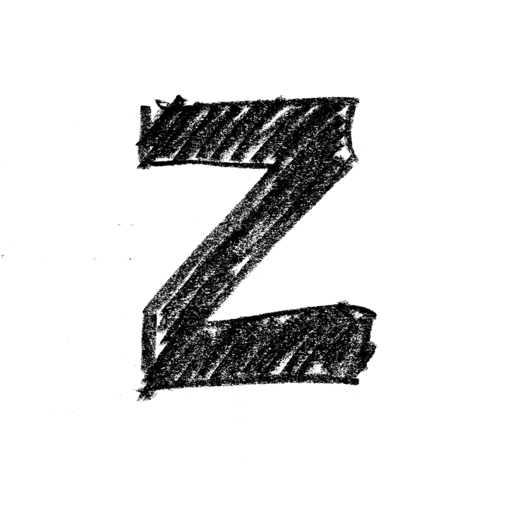 Grunge Style Letter Z PNG