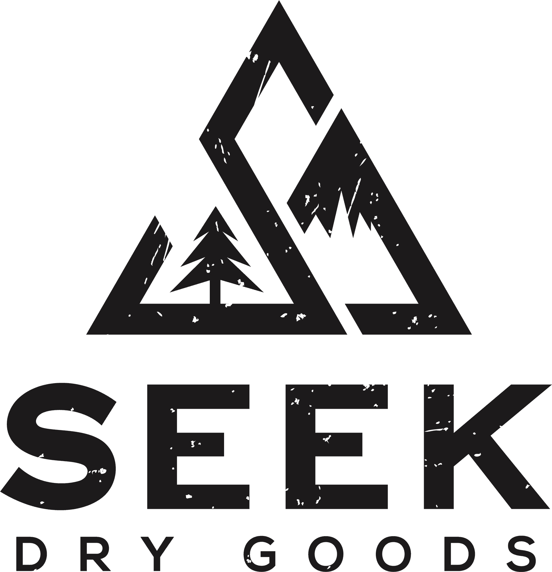 Grunge Style Seek Dry Goods Logo PNG