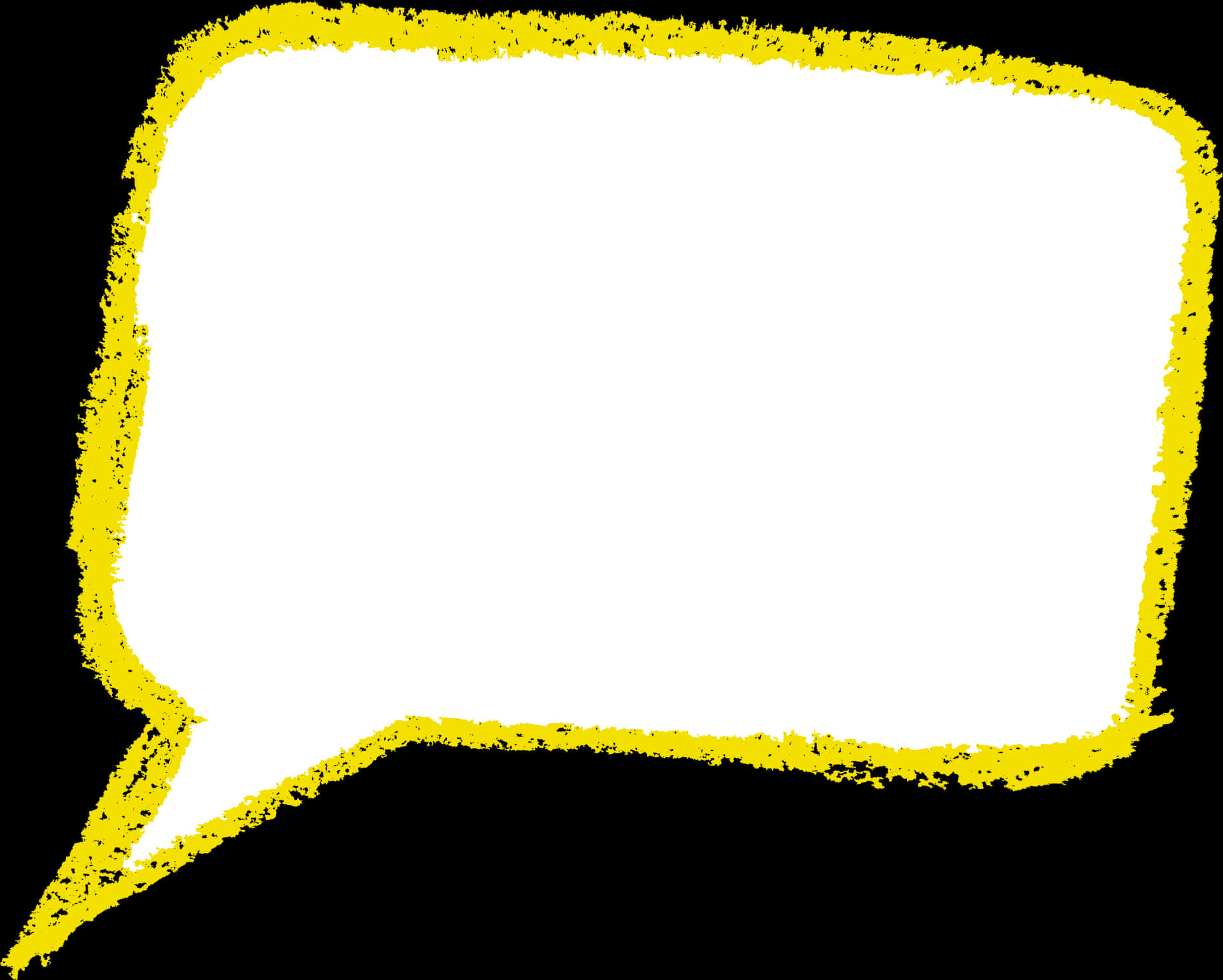 Grunge Yellow Speech Bubble PNG