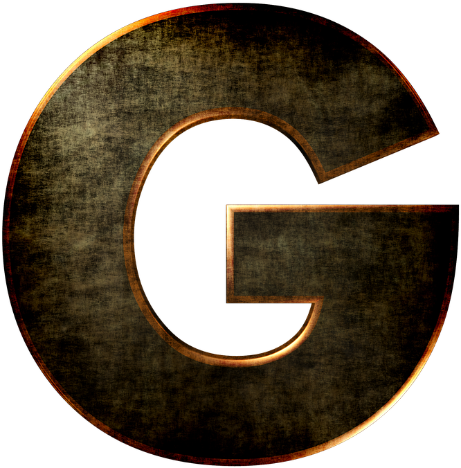 Grunge_ Style_ Metallic_ Letter_ G PNG