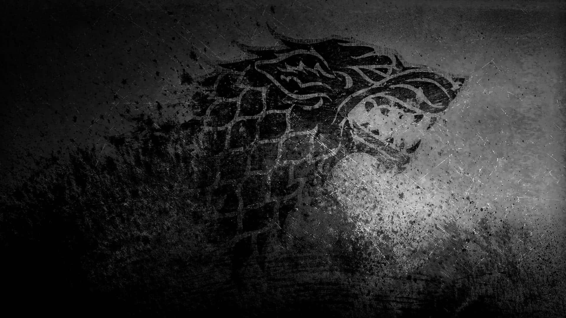 Grungy House Stark Logo Dark Wallpaper