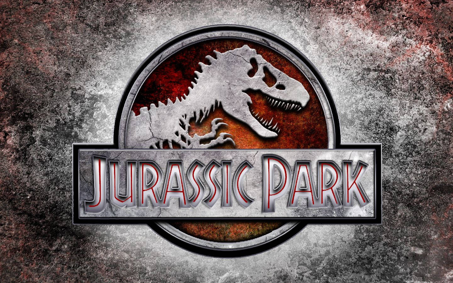 Grungy Jurassic Park Logo Wallpaper