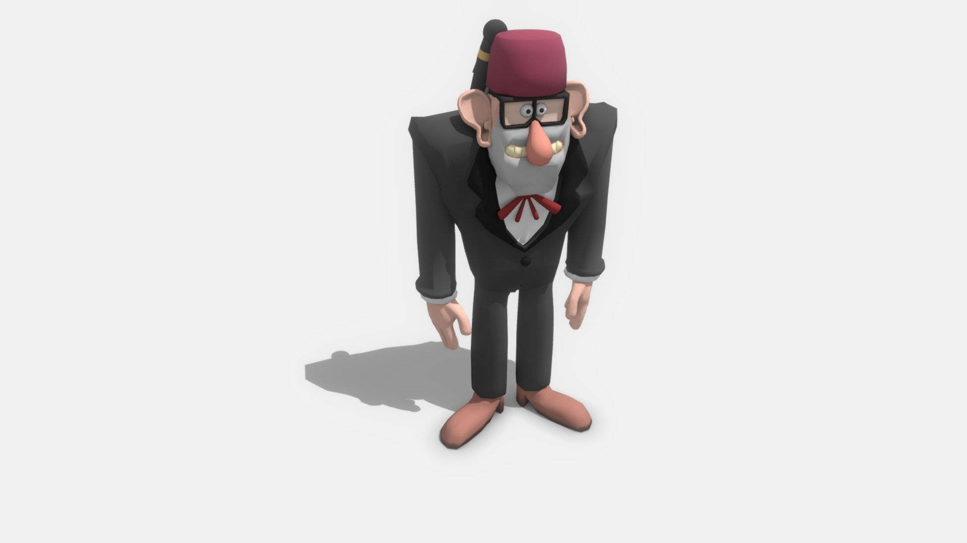 Grunkle Stan 3d In White