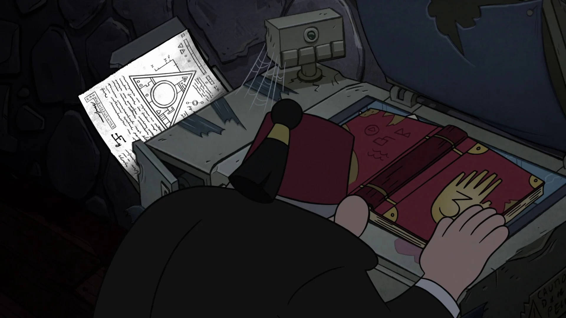 Grunkle Stan Copying A Book