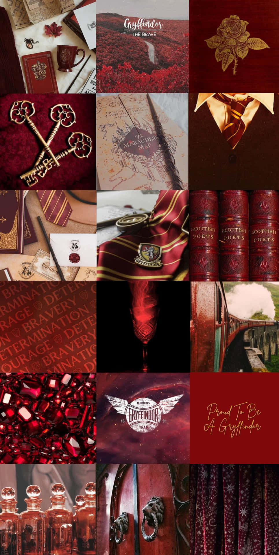 "Welcome to Gryffindor House - Where bravery comes first." Wallpaper