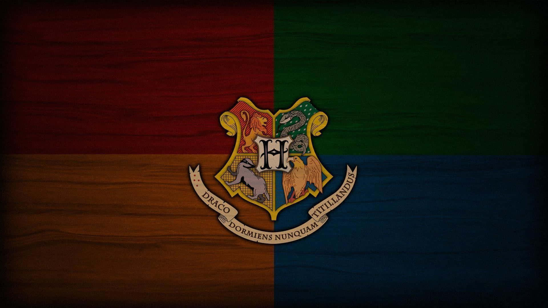 A representation of the Gryffindor house crest.