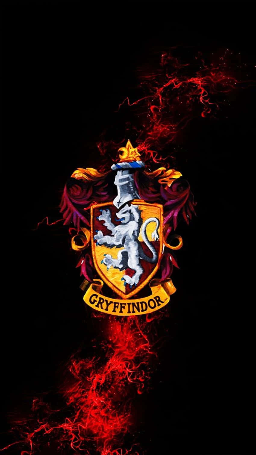 Gryffindor Crest Ablaze SVG