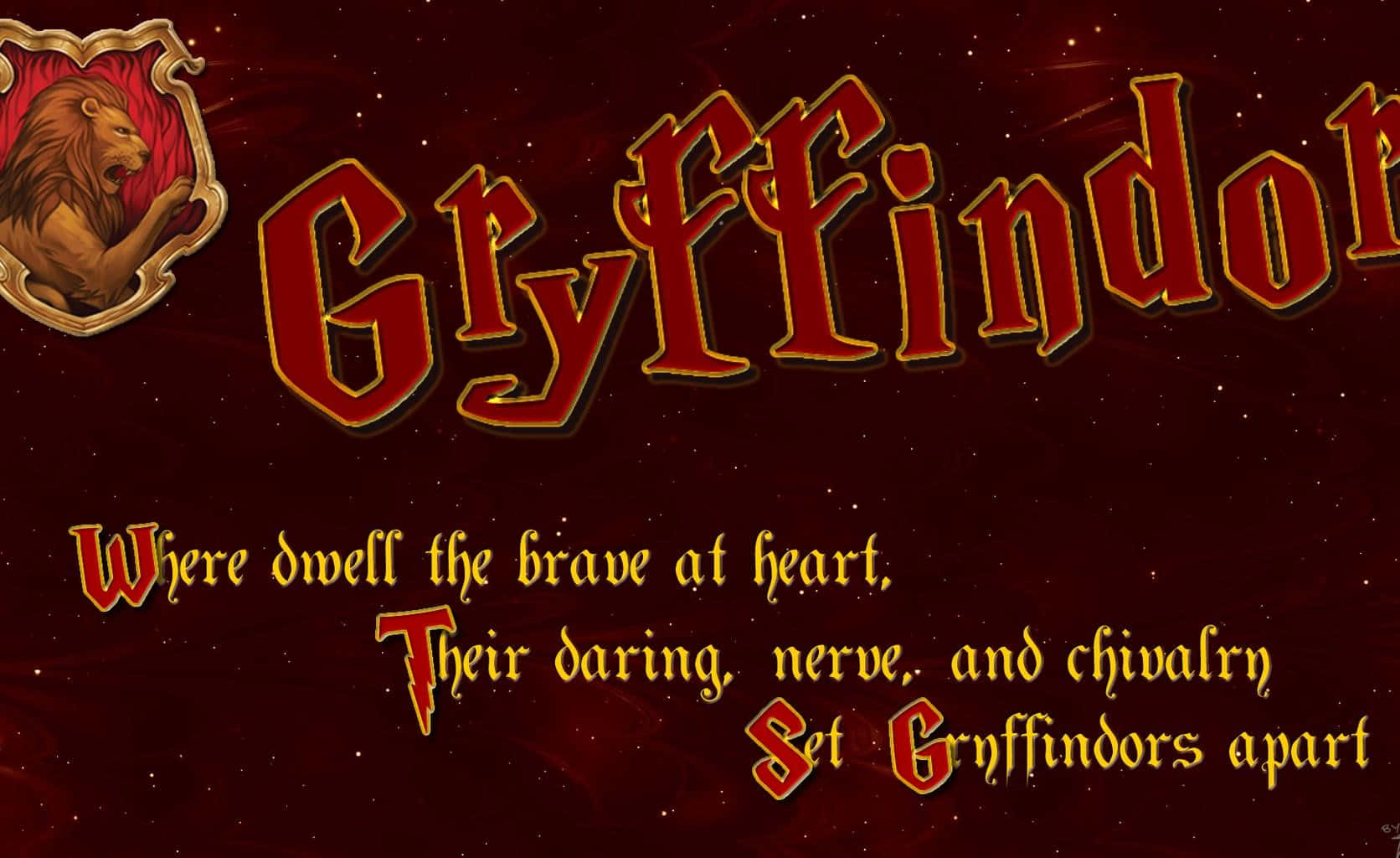 Gryffindor House Crestand Motto SVG